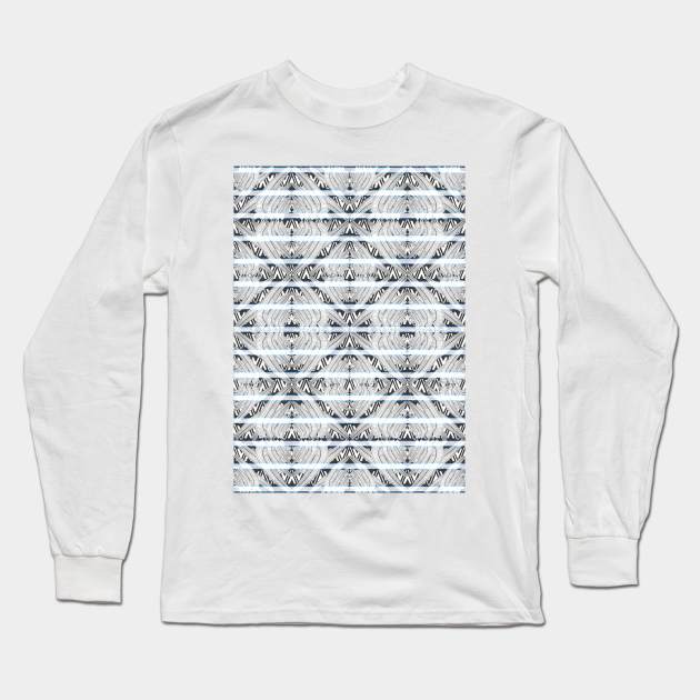 The Afterlife - Ancient Egyptians - Ma'at Wings - Black and White Long Sleeve T-Shirt by SemDesigns